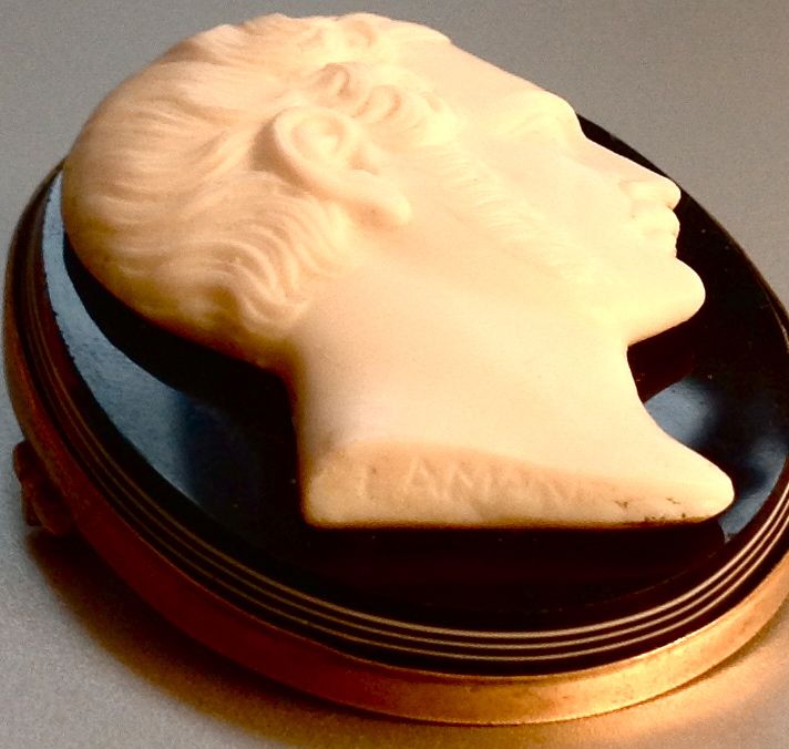 Paste Cameo Brooch/Pendant of Prince Albert by Lamont Paste Cameo Brooch/Pendant of Prince Albert by Lamont