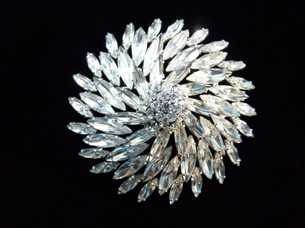 Extra Large Clear Domed Signed Sherman Pin Extra Large Clear Domed Signed Sherman Pin