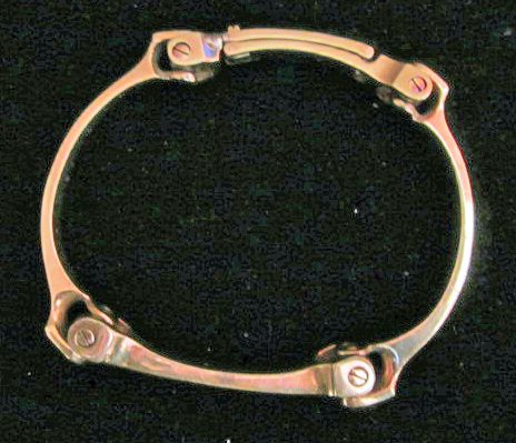 Vintage Heavy Solid 18K Gold Artist Made Screw Link Bracelet Made in Greece Vintage Heavy Solid 18K Gold Artist Made Screw Link Bracelet Made in Greece