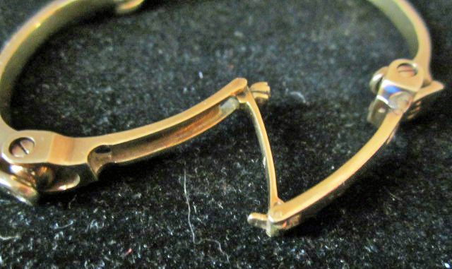 Vintage Heavy Solid 18K Gold Artist Made Screw Link Bracelet Made in Greece Vintage Heavy Solid 18K Gold Artist Made Screw Link Bracelet Made in Greece