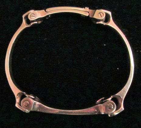 Vintage Heavy Solid 18K Gold Artist Made Screw Link Bracelet Made in Greece Vintage Heavy Solid 18K Gold Artist Made Screw Link Bracelet Made in Greece