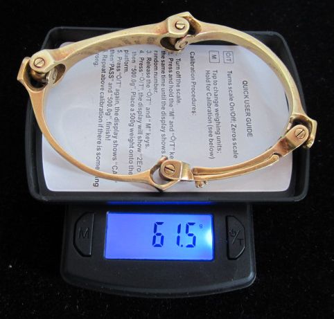Vintage Heavy Solid 18K Gold Artist Made Screw Link Bracelet Made in Greece Vintage Heavy Solid 18K Gold Artist Made Screw Link Bracelet Made in Greece