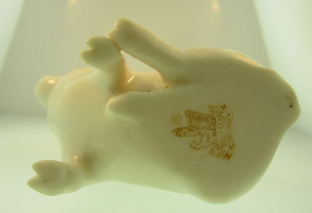 Belleek Piglet Ireland Piggy Porcelain Pig Belleek Piglet Ireland Piggy Porcelain Pig