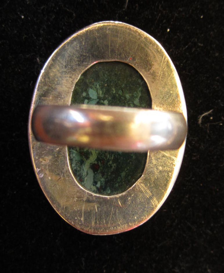 Vintage Sterling Silver and Chrysocolla Ring Vintage Sterling Silver and Chrysocolla Ring