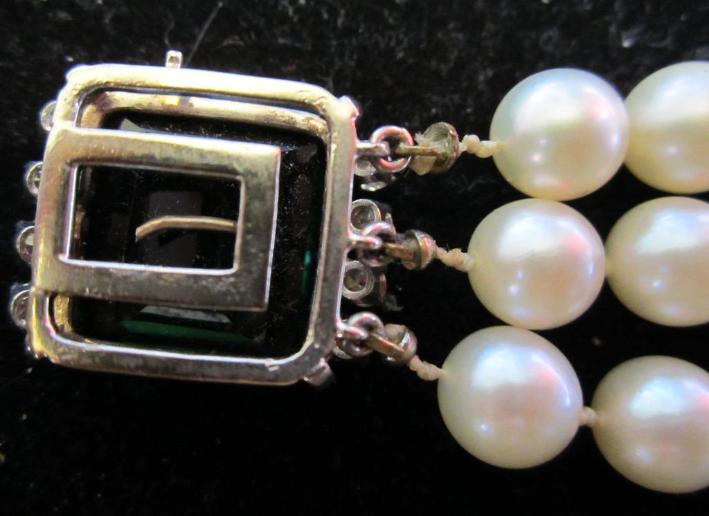 Vintage K. Lambert Art Deco Pearl Lab Created Spinel and Diamond Bracelet Vintage K. Lambert Art Deco Pearl Lab Created Spinel and Diamond Bracelet