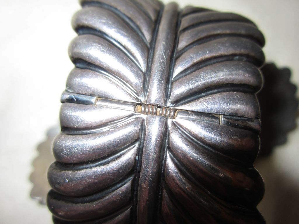 Vintage Signed Jorge Castillo Taxco Sterling Silver Hinged Cuff Clamper Bracelet Mexico Vintage Signed Jorge Castillo Taxco Sterling Silver Hinged Cuff Clamper Bracelet Mexico