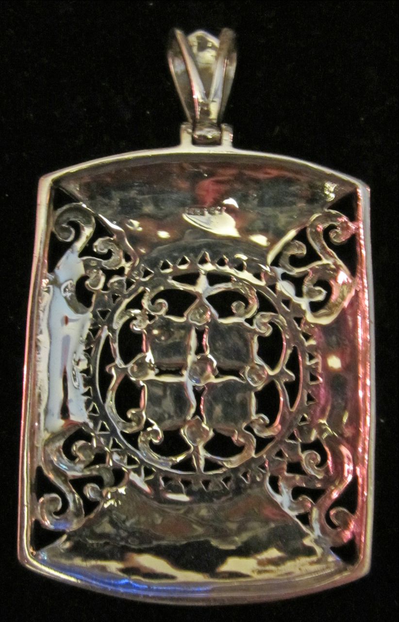 Vintage Large Sterling Silver Marcasite Pendant Vintage Large Sterling Silver Marcasite Pendant
