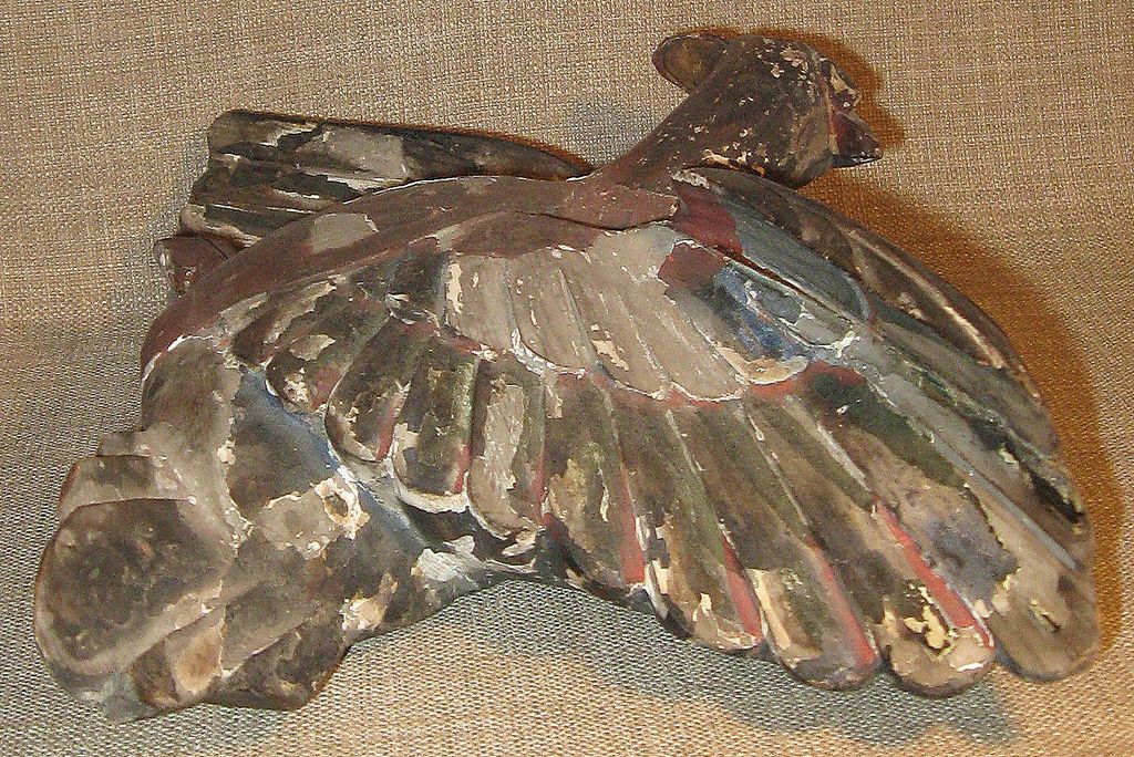 Early 1800s Primitive Hand Carved & Painted Antique Folk Art Wood Eagle Early 1800s Primitive Hand Carved & Painted Antique Folk Art Wood Eagle