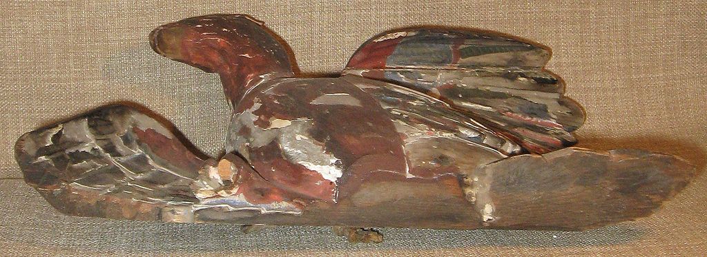 Early 1800s Primitive Hand Carved & Painted Antique Folk Art Wood Eagle Early 1800s Primitive Hand Carved & Painted Antique Folk Art Wood Eagle
