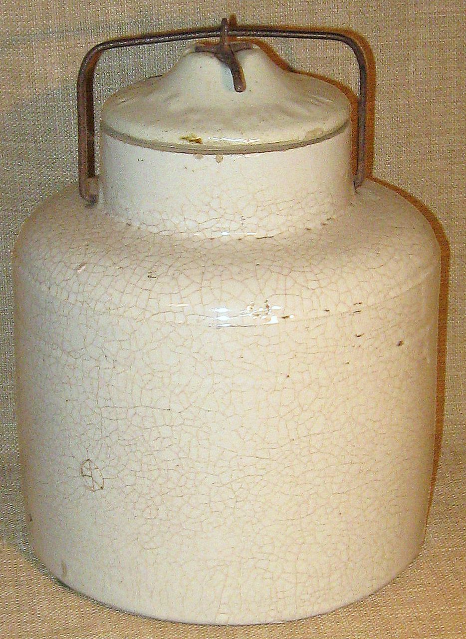 Primitive Antique 1881 WEIR #4 Baletop Salt-Glazed Stoneware Canning Jar w/Lid Primitive Antique 1881 WEIR #4 Baletop Salt-Glazed Stoneware Canning Jar w/Lid