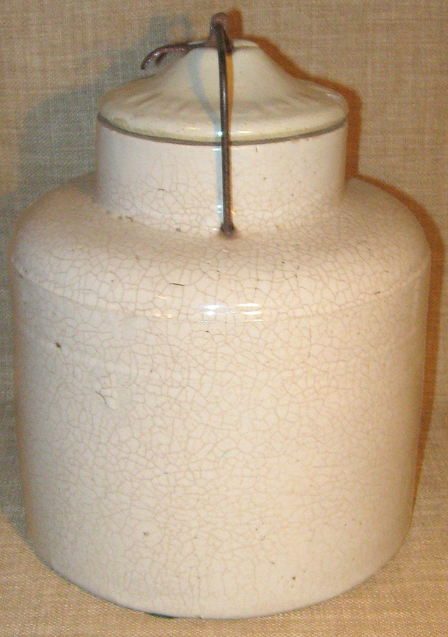 Primitive Antique 1881 WEIR #4 Baletop Salt-Glazed Stoneware Canning Jar w/Lid Primitive Antique 1881 WEIR #4 Baletop Salt-Glazed Stoneware Canning Jar w/Lid