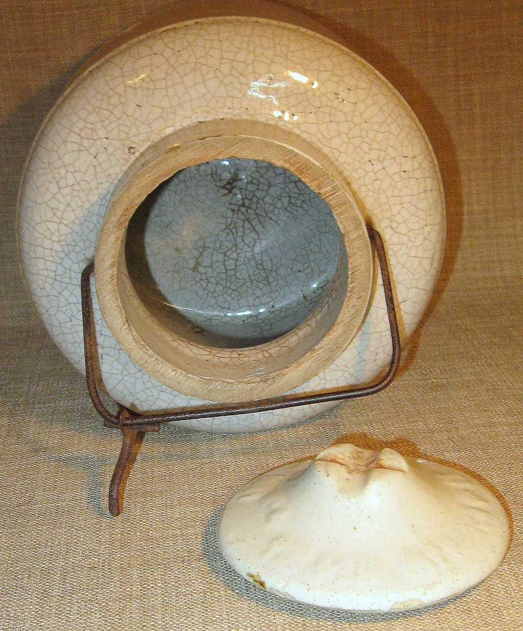 Primitive Antique 1881 WEIR #4 Baletop Salt-Glazed Stoneware Canning Jar w/Lid Primitive Antique 1881 WEIR #4 Baletop Salt-Glazed Stoneware Canning Jar w/Lid
