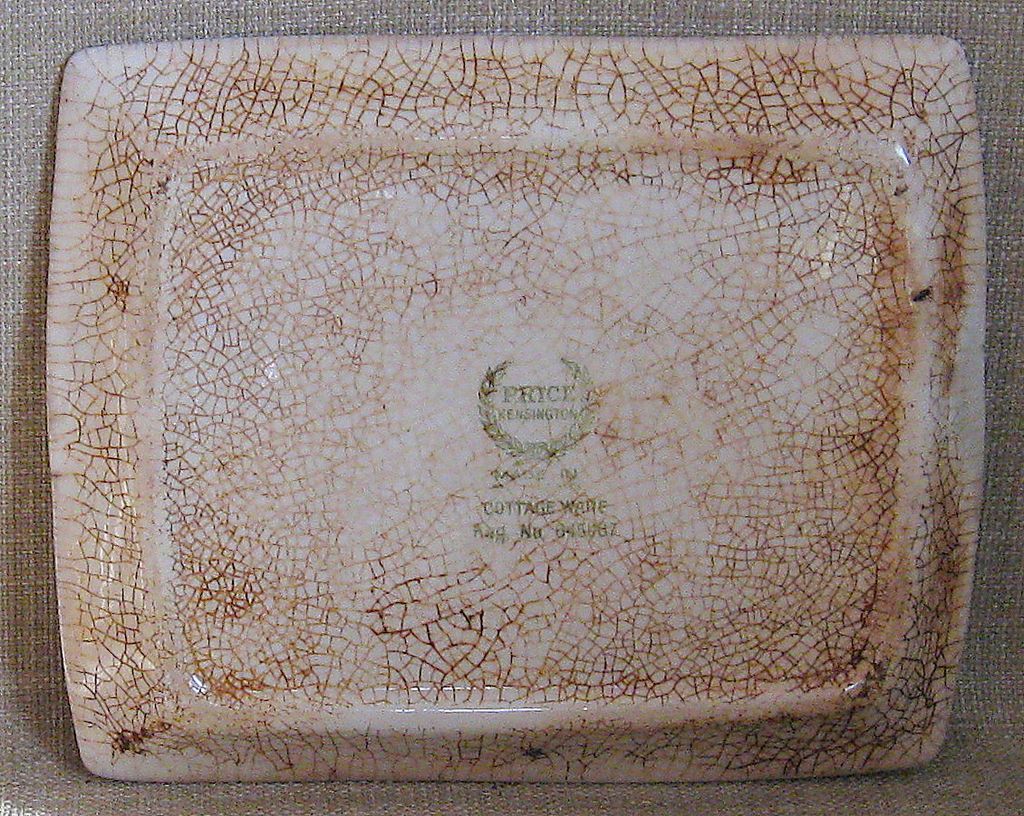 HTF Handpainted Old Price & Kensington Staffordshire Cottage Ware Butter Keeper HTF Handpainted Old Price & Kensington Staffordshire Cottage Ware Butter Keeper