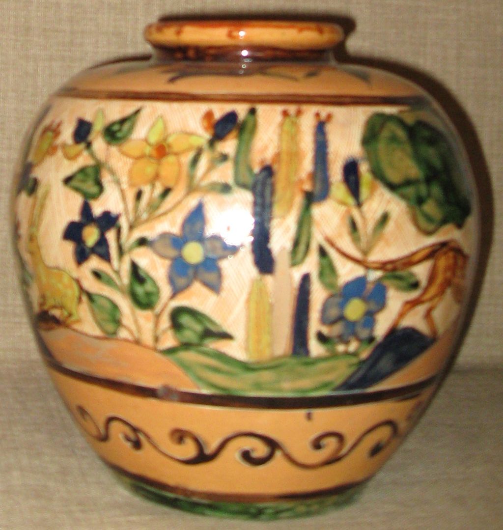 Stunning Handmade/Painted BALBINO LUCANO 1920s Original Tlaquepaque, Mexico Pot Stunning Handmade/Painted BALBINO LUCANO 1920s Original Tlaquepaque, Mexico Pot