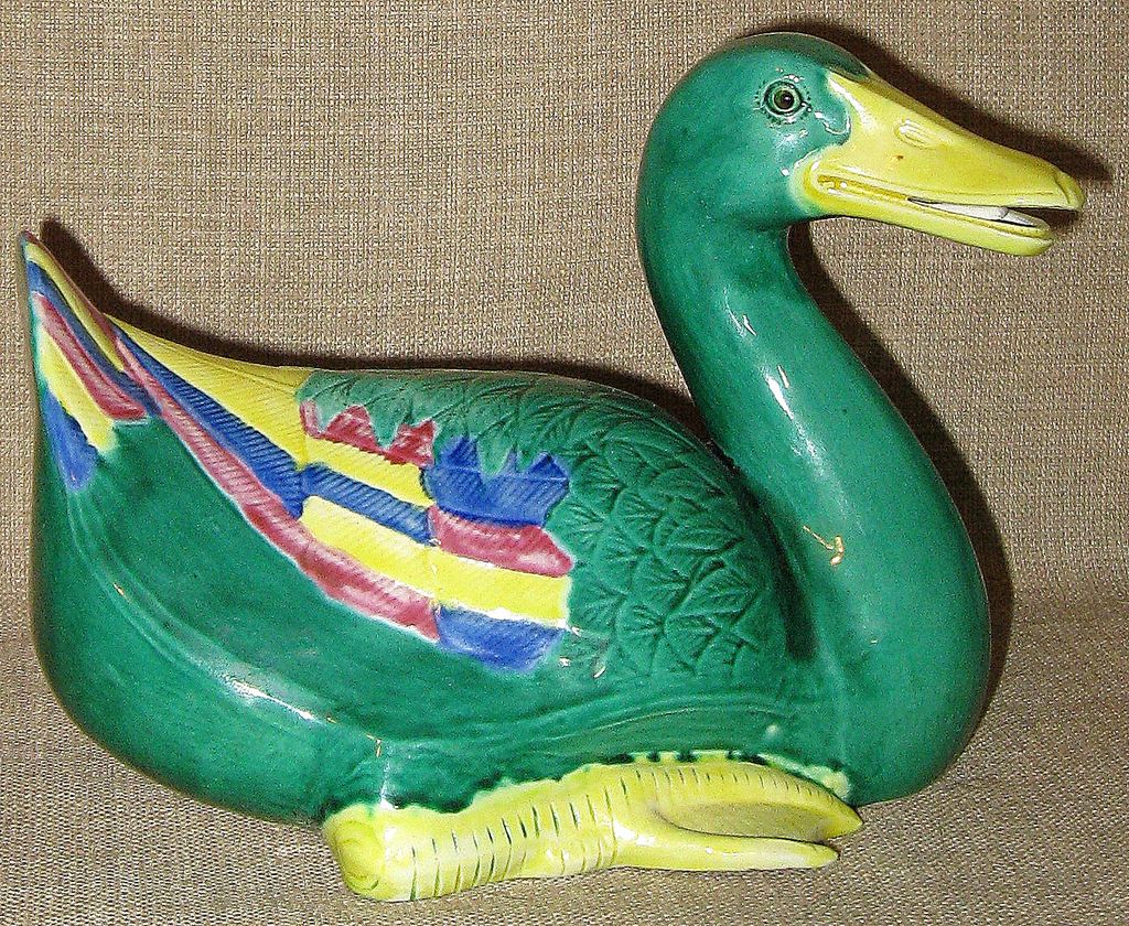 Very Old Hand Painted Chinese Tang Style Sancai Duck Very Old Hand Painted Chinese Tang Style Sancai Duck