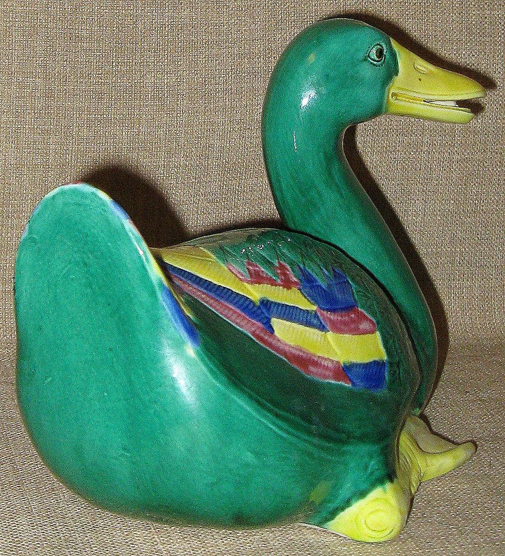 Very Old Hand Painted Chinese Tang Style Sancai Duck Very Old Hand Painted Chinese Tang Style Sancai Duck