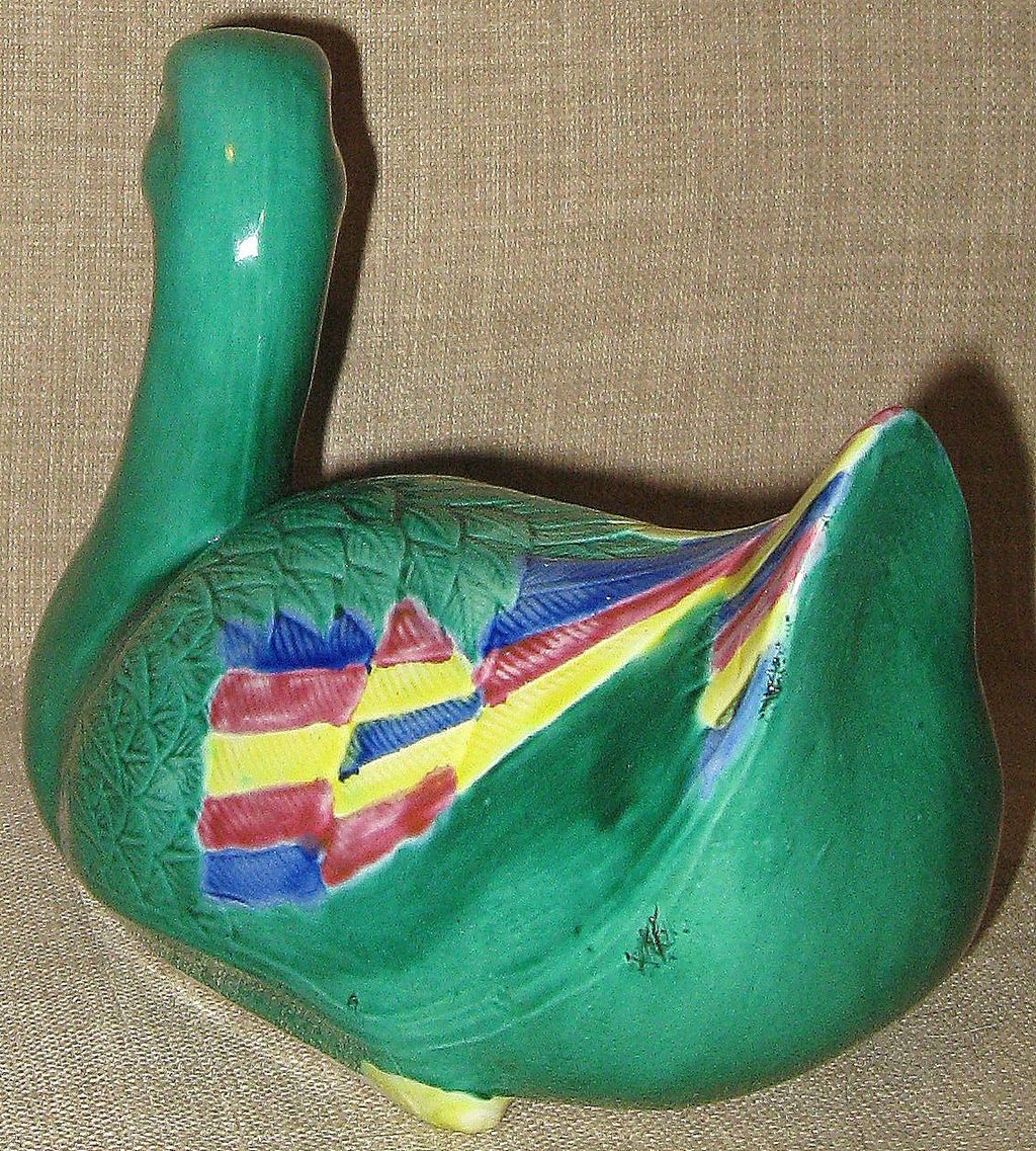 Very Old Hand Painted Chinese Tang Style Sancai Duck Very Old Hand Painted Chinese Tang Style Sancai Duck