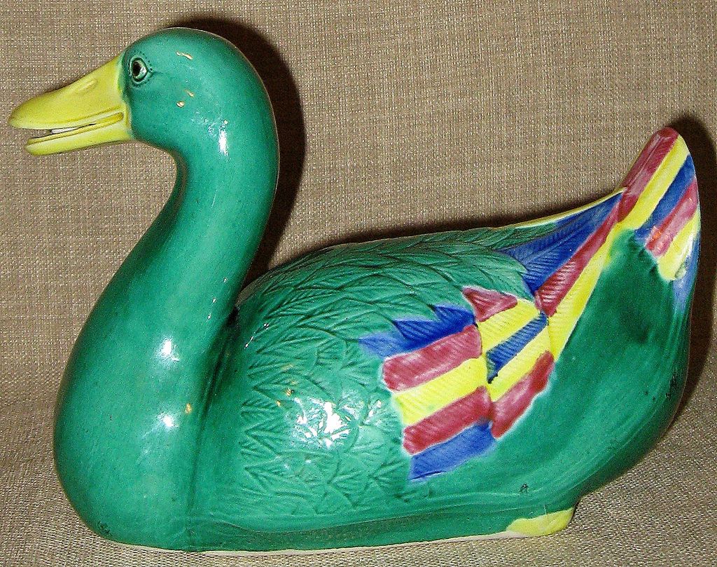 Very Old Hand Painted Chinese Tang Style Sancai Duck Very Old Hand Painted Chinese Tang Style Sancai Duck