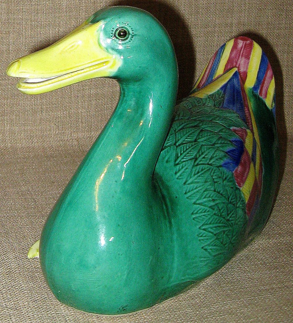 Very Old Hand Painted Chinese Tang Style Sancai Duck Very Old Hand Painted Chinese Tang Style Sancai Duck