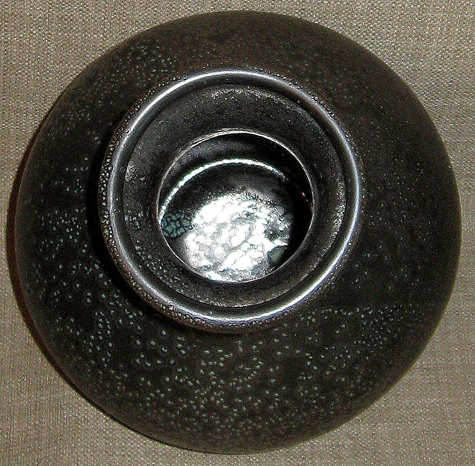 Stunning Handmade Japanese 3-Color Art Pottery Vase w/Metallic Glazes Stunning Handmade Japanese 3-Color Art Pottery Vase w/Metallic Glazes