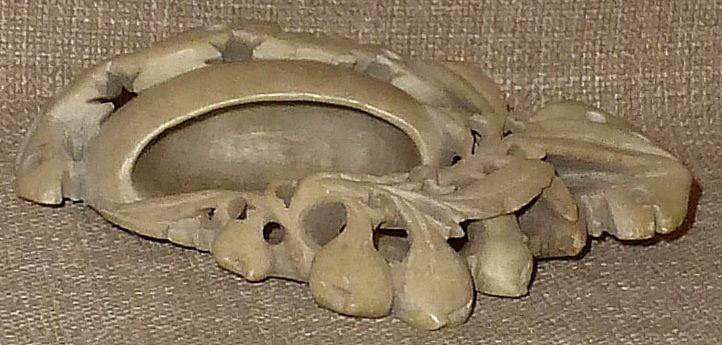 Old Petite Ornately Hand Carved Chinese Soapstone Ink Pot Old Petite Ornately Hand Carved Chinese Soapstone Ink Pot