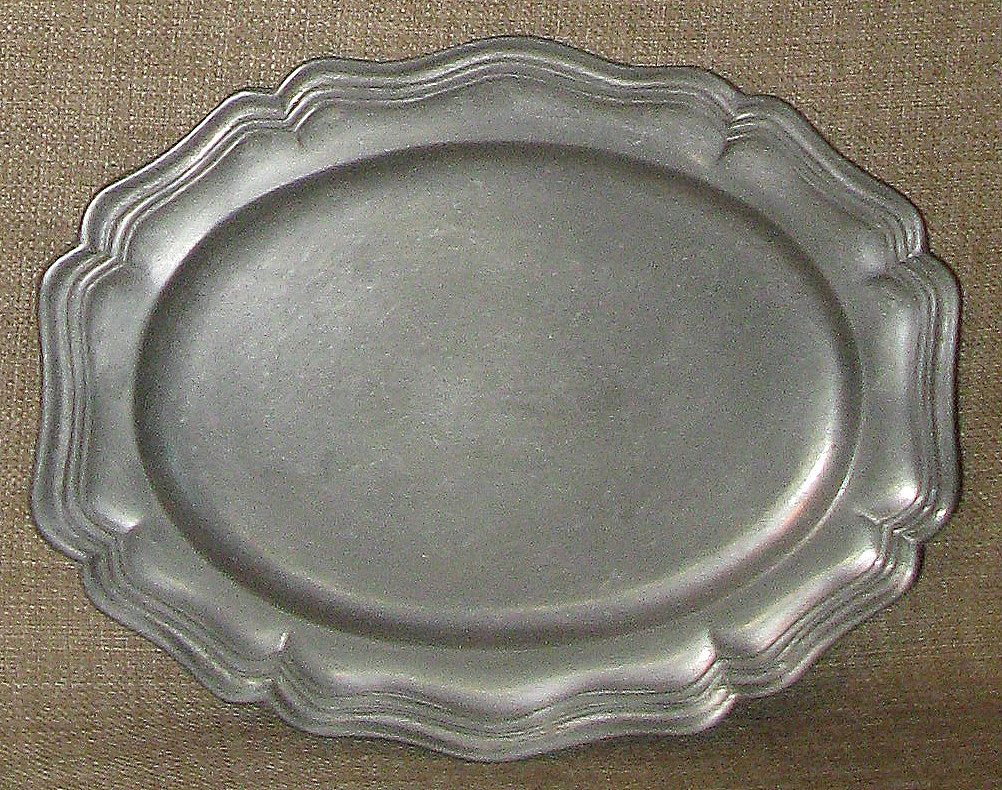 Small 1910s-1920s French Antique Hallmarked Solid Pewter Vanity Tray Small 1910s-1920s French Antique Hallmarked Solid Pewter Vanity Tray