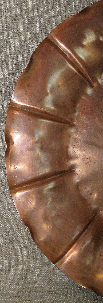 Extremely Rare Early Glander c.1925 Hand Hammered Copper Charger Plate Extremely Rare Early Glander c.1925 Hand Hammered Copper Charger Plate