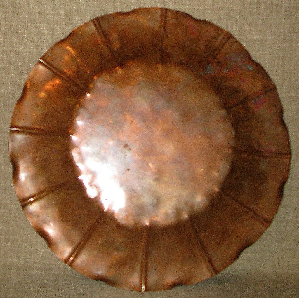 Extremely Rare Early Glander c.1925 Hand Hammered Copper Charger Plate Extremely Rare Early Glander c.1925 Hand Hammered Copper Charger Plate