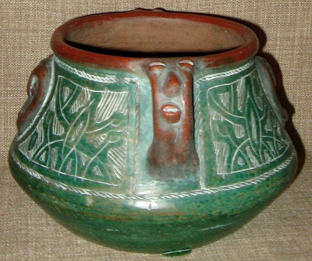 Incredible Handmade & Burnished/Etched Rare Signed Mexican Folk Art Face Pot Incredible Handmade & Burnished/Etched Rare Signed Mexican Folk Art Face Pot