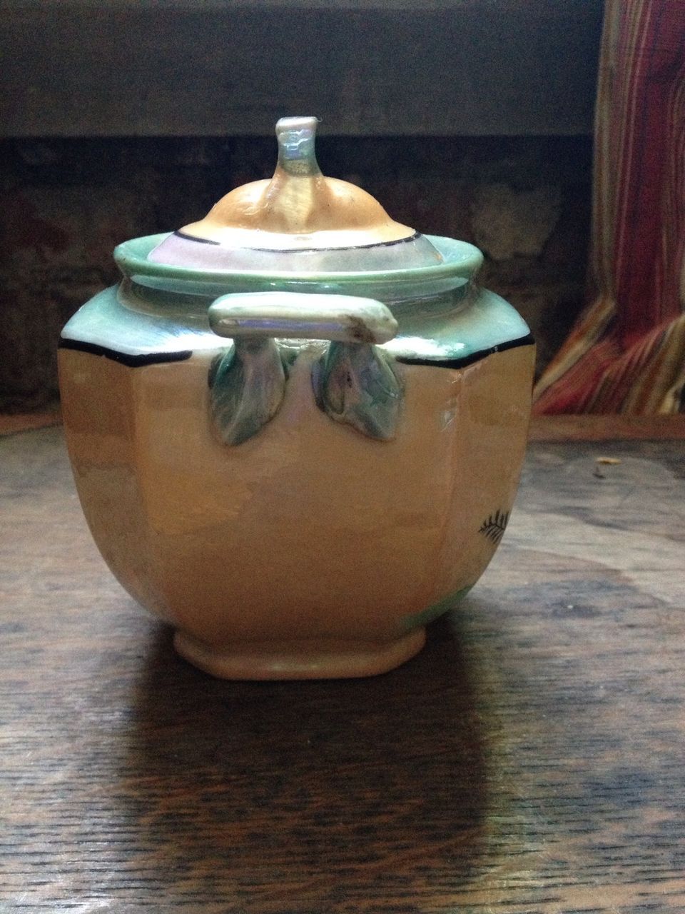 Nippon Tea Caddy 1940s Japanese Lustre Ware Nippon Tea Caddy 1940s Japanese Lustre Ware