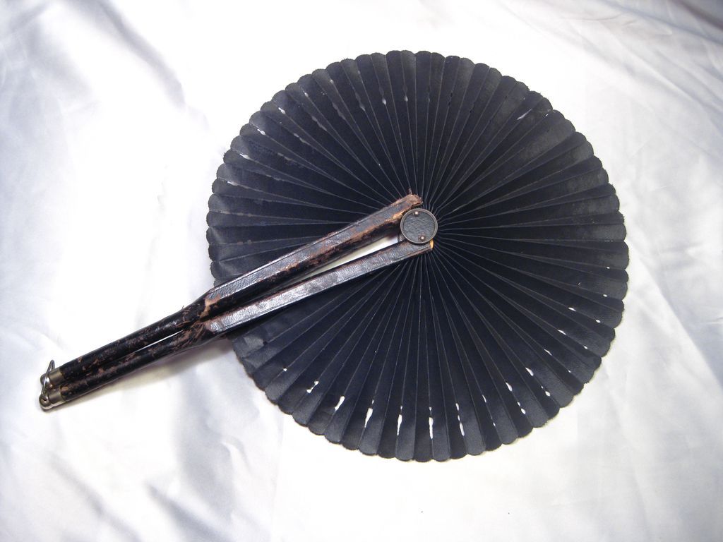 Antique Victorian Civil War Era Mourning Cockade Fan - Free Shipping in US Antique Victorian Civil War Era Mourning Cockade Fan - Free Shipping in US