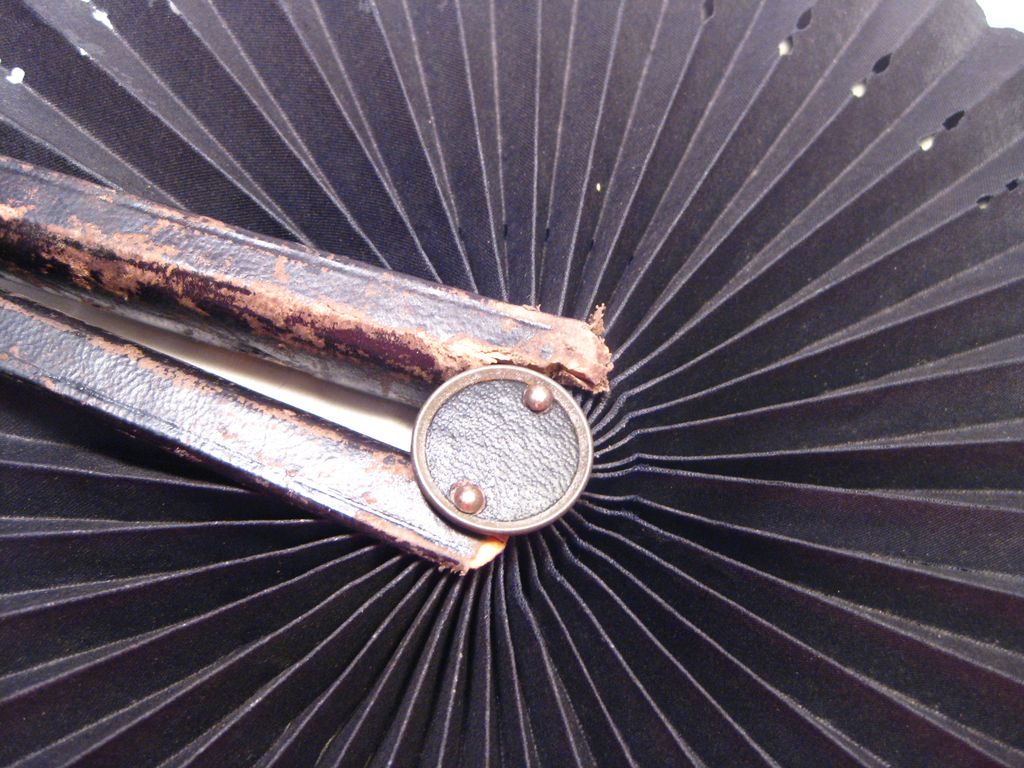 Antique Victorian Civil War Era Mourning Cockade Fan - Free Shipping in US Antique Victorian Civil War Era Mourning Cockade Fan - Free Shipping in US