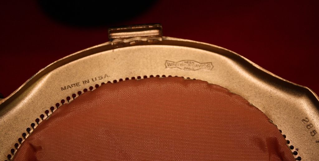 Whiting Davis Gold Mesh Jeweled Clasp Purse w/ Coin Purse Whiting Davis Gold Mesh Jeweled Clasp Purse w/ Coin Purse