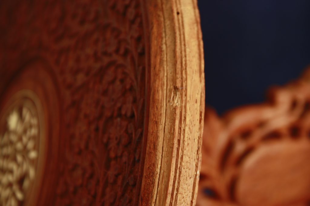 Vintage Anglo India Hand Carved & Inlay Foldable Travel Table Vintage Anglo India Hand Carved & Inlay Foldable Travel Table