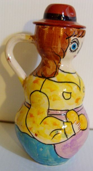 Portugal Figural Pitcher Signed M. Beijinho Pedro de Carval Portugal Figural Pitcher Signed M. Beijinho Pedro de Carval