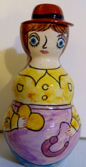 Portugal Figural Pitcher Signed M. Beijinho Pedro de Carval Portugal Figural Pitcher Signed M. Beijinho Pedro de Carval