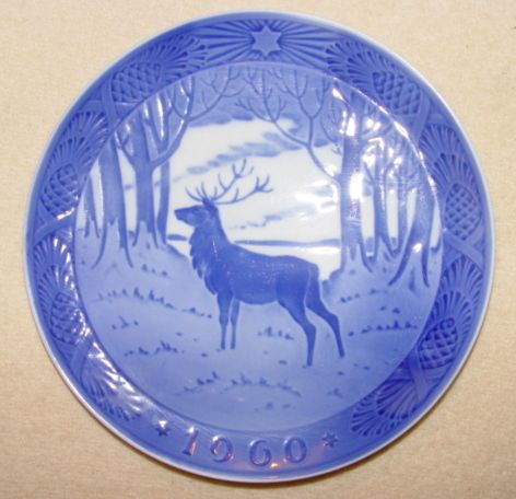 Royal Copenhagen 1960 Christmas Plate The Stag Royal Copenhagen 1960 Christmas Plate The Stag