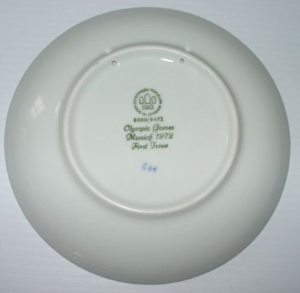 Bing & Grondahl 1972 Munich Olympic Games Plate Bing & Grondahl 1972 Munich Olympic Games Plate