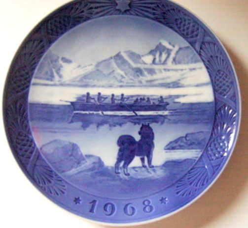 Royal Copenhagen The Last Umiak 1968 Collector Plate Royal Copenhagen The Last Umiak 1968 Collector Plate