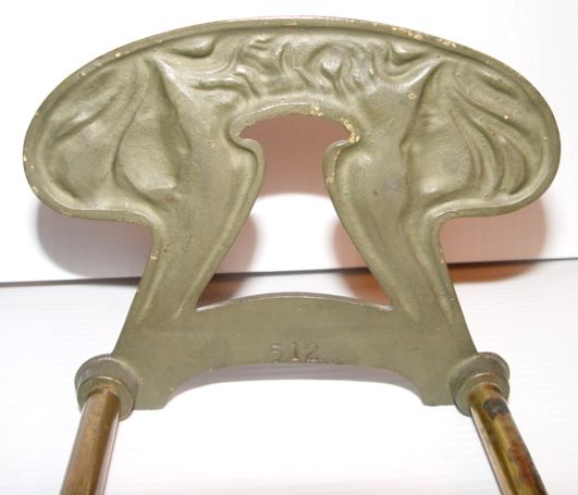 Decorative Art Nouveau Metal Adjustable Book Rack Decorative Art Nouveau Metal Adjustable Book Rack