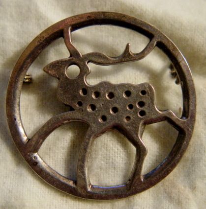Vintage Sterling Silver Reindeer Brooch by Juhl Studio of Norway Vintage Sterling Silver Reindeer Brooch by Juhl Studio of Norway