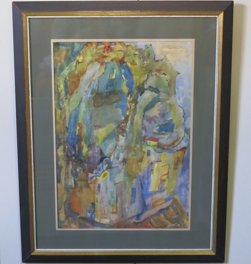 Mordechai Levanon Watercolor on Paper Landscape Israeli Artist 1972 Mordechai Levanon Watercolor on Paper Landscape Israeli Artist 1972