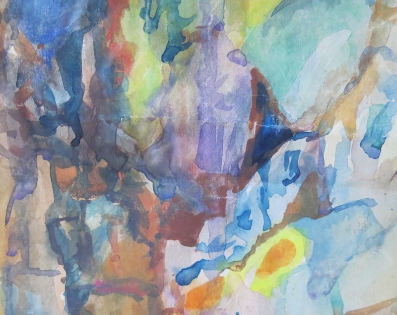 Mordechai Levanon Watercolor on Paper Landscape Israeli Artist 1972 Mordechai Levanon Watercolor on Paper Landscape Israeli Artist 1972