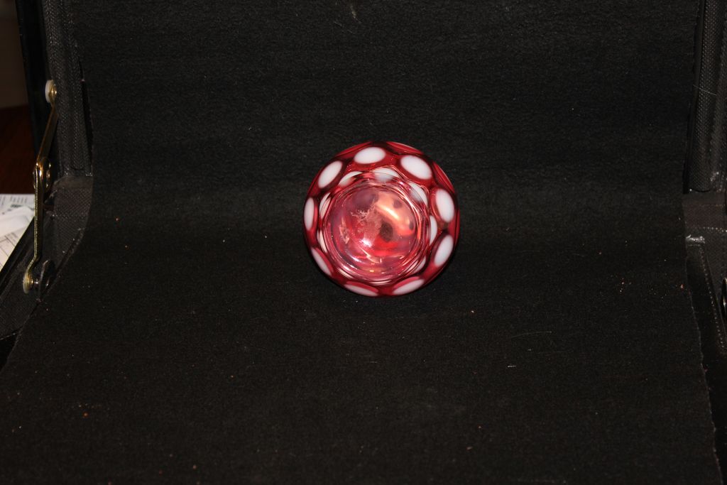 Vintage Cranberry Opalescent Coin Spot Sugar Shaker Vintage Cranberry Opalescent Coin Spot Sugar Shaker