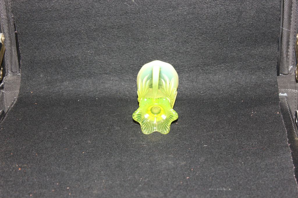 Fenton Vaseline Opalescent Cactus Vase Fenton Vaseline Opalescent Cactus Vase