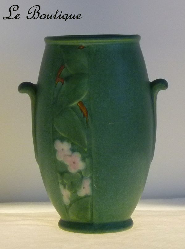 Weller Pottery Velva Green Art Vase in Mint Condition Weller Pottery Velva Green Art Vase in Mint Condition