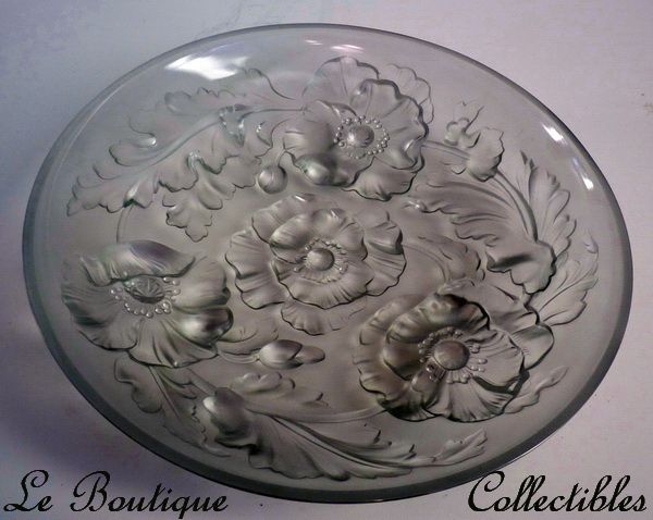 Verlys Art Deco Glass Poppies Bowl Verlys Art Deco Glass Poppies Bowl