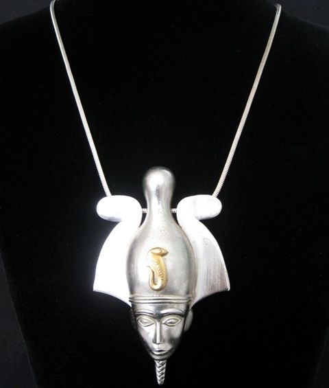 Rare Trifari Egyptian Pendant Necklace Rare Trifari Egyptian Pendant Necklace