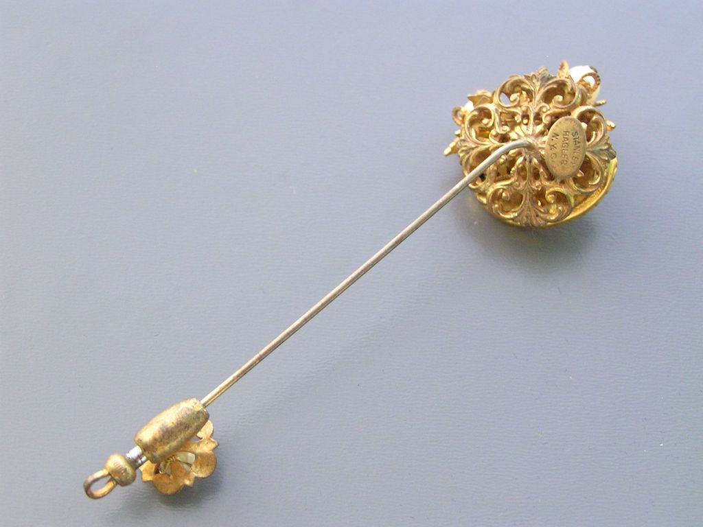 Vintage Stanley Hangler Glass Stick Pin Vintage Stanley Hangler Glass Stick Pin