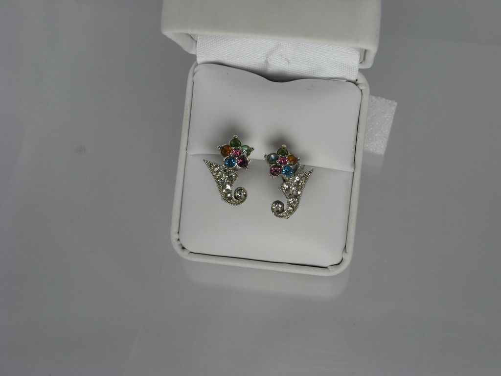 Bogoff Flower In Cornucopia Screw Back Earrings Bogoff Flower In Cornucopia Screw Back Earrings